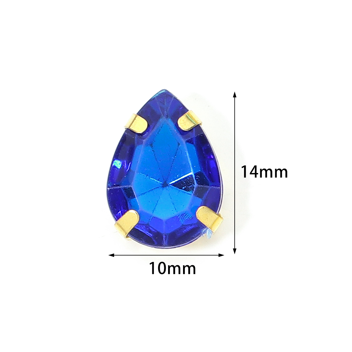 Sew On Rhinestone - 50pcs Colorful Sew-on Claw Rhinestones Tear