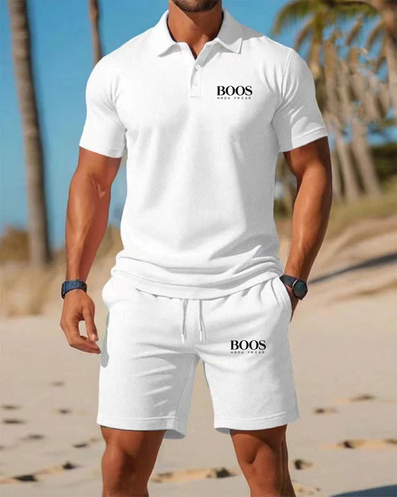 Embellish Knit - New men's business casual short sleeved