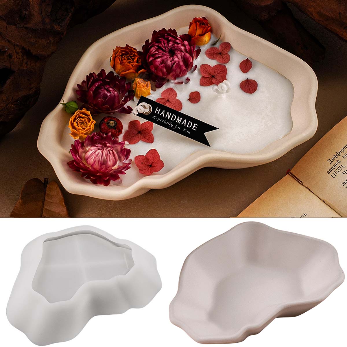 Craft Embellishment Storage - Irregular Candle Bowl Silicone Mold DIY