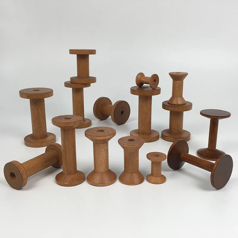 Organza Ribbon Spool - Vintage Wooden Spools DIY Reels Organizer