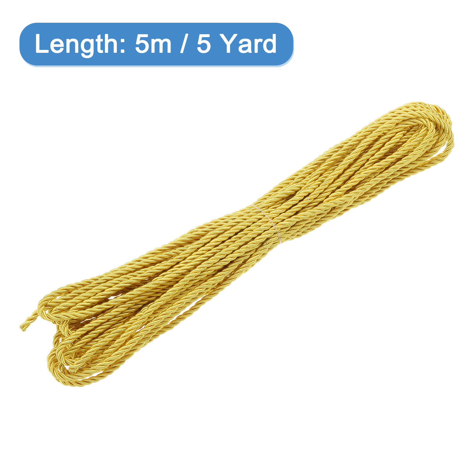 Cord Trim Twisted - Uxcell 5 Yard 3mm Twisted Cord