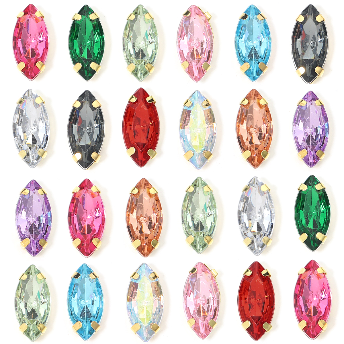 50pcs Horse Eye Shape Stainles - Sew On Rhinestone avaliação e preço