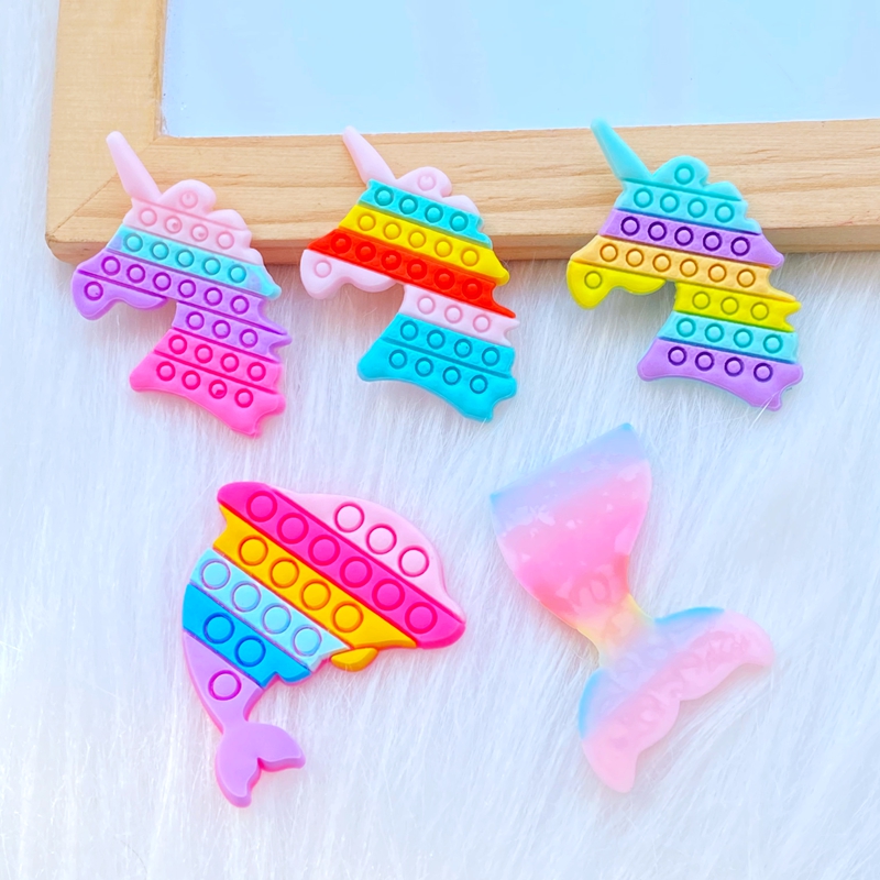 20Pcs New Cute Fishtail Unicor - Embellishment Glue Craft avaliação e preço