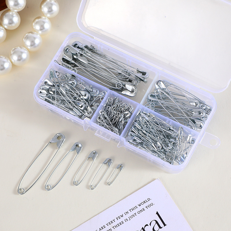 Silver Safety Pins Kit With St - Craft Embellishment Storage avaliação e preço