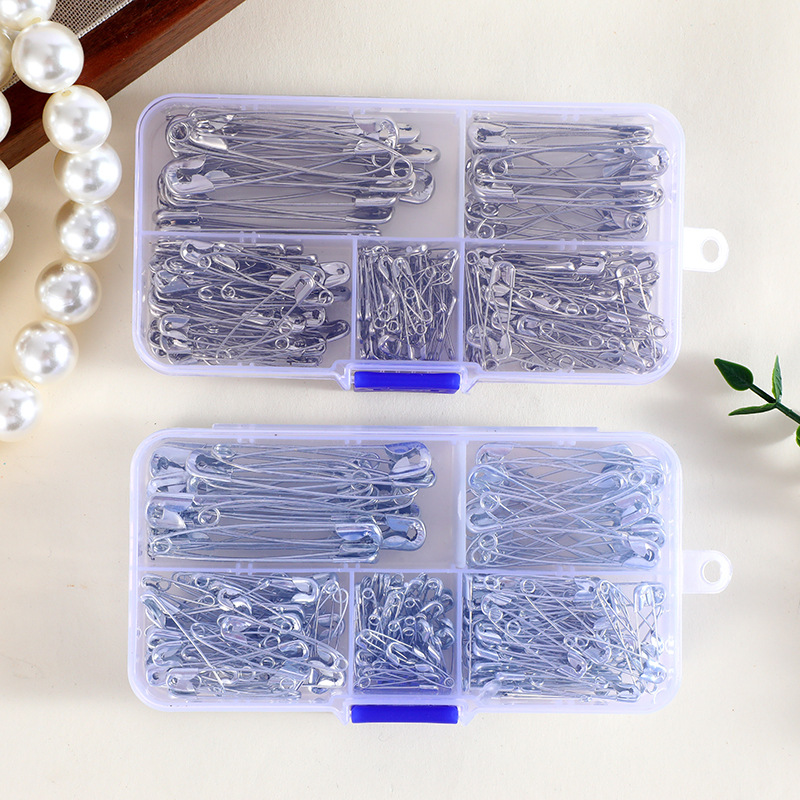 Silver Safety Pins Kit With St - Craft Embellishment Storage avaliação e preço