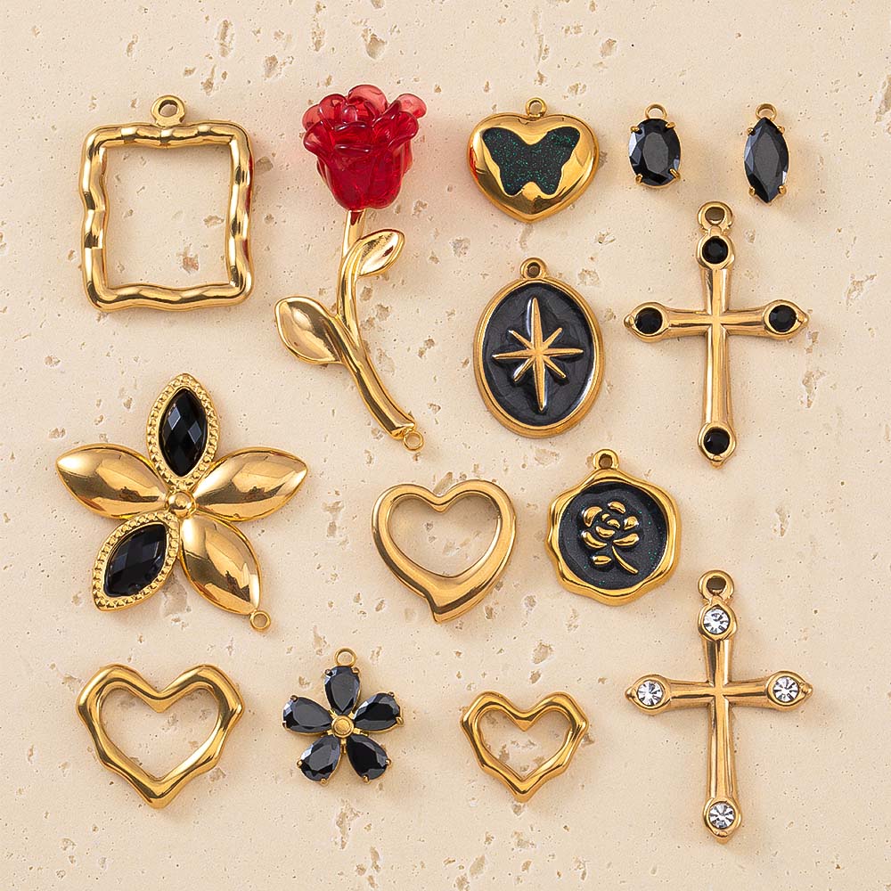 2pcs Stainless Steel Flower Cr - Embellishment Crafts avaliação e preço