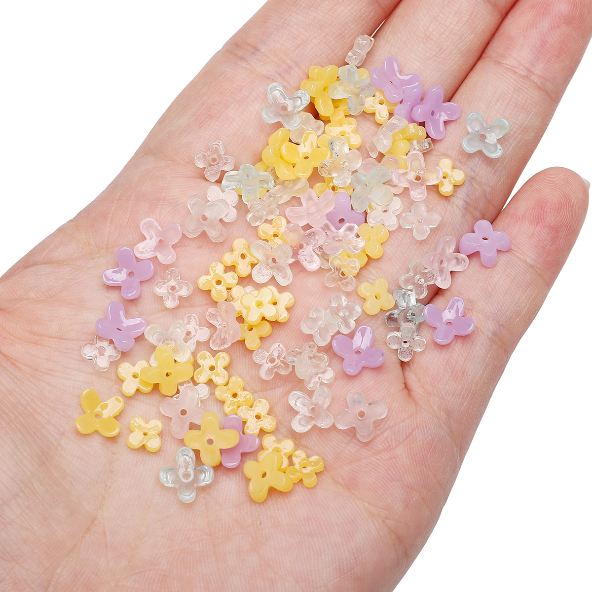 20pcs 5 7mm Resin 4 Petals Flo - Embellishment Crafts avaliação e preço