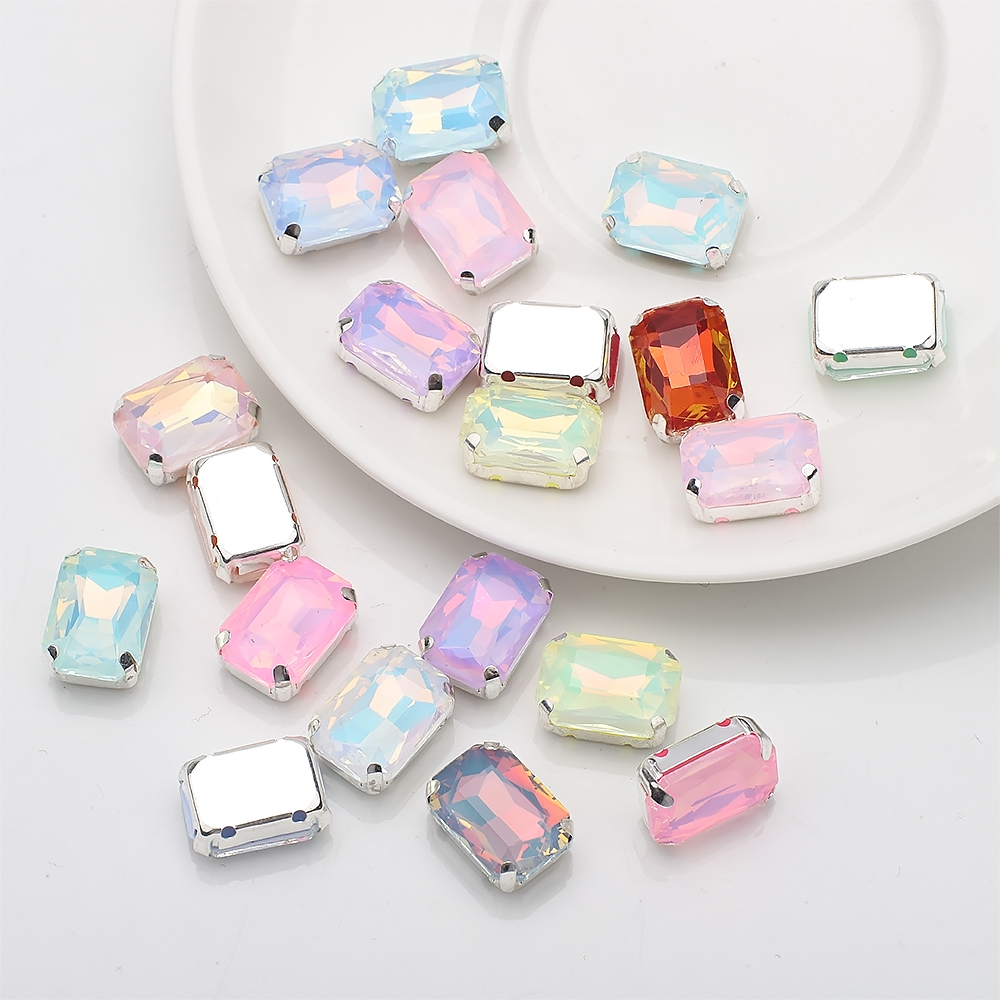10 Pcs 10x14mm Sew On Rhinesto - Sew On Rhinestone avaliação e preço