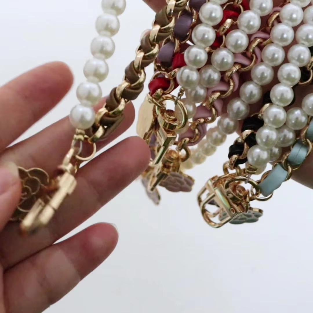 1 Strand/Lot Leather Imitation - Pearl Trim Chain avaliação e preço