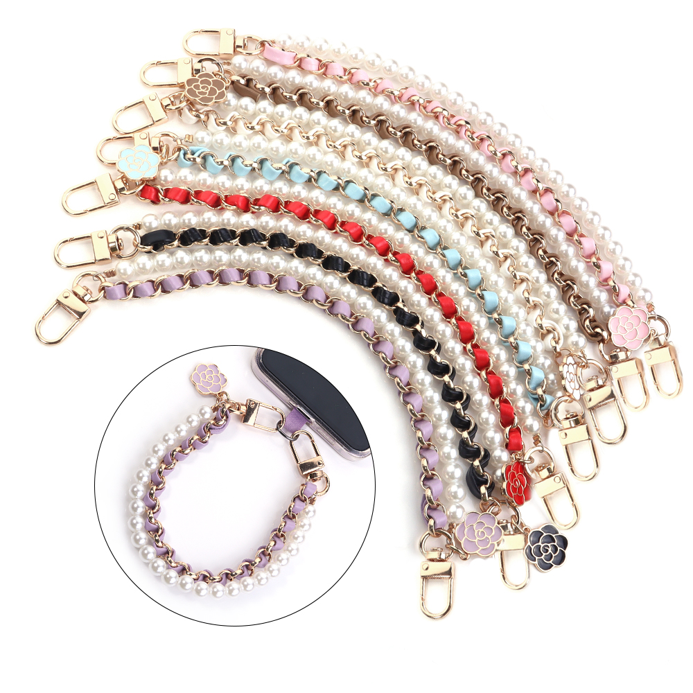 1 Strand/Lot Leather Imitation - Pearl Trim Chain avaliação e preço