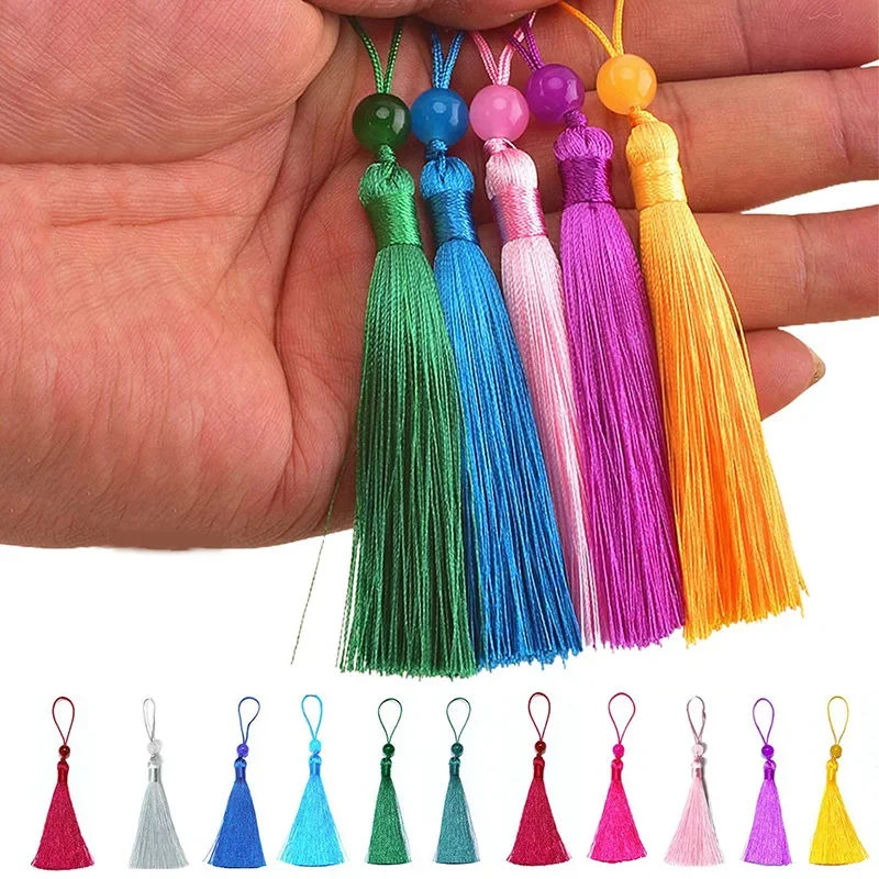 10/5Pcs Polyester Silk Tassel  - Beaded Trim Fringe avaliação e preço