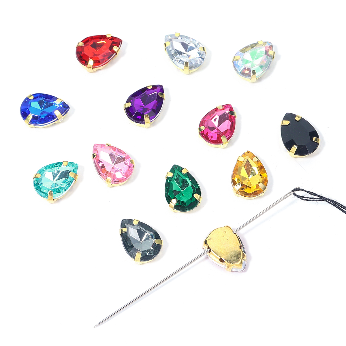 50pcs Colorful Sew-on Claw Rhi - Sew On Rhinestone avaliação e preço