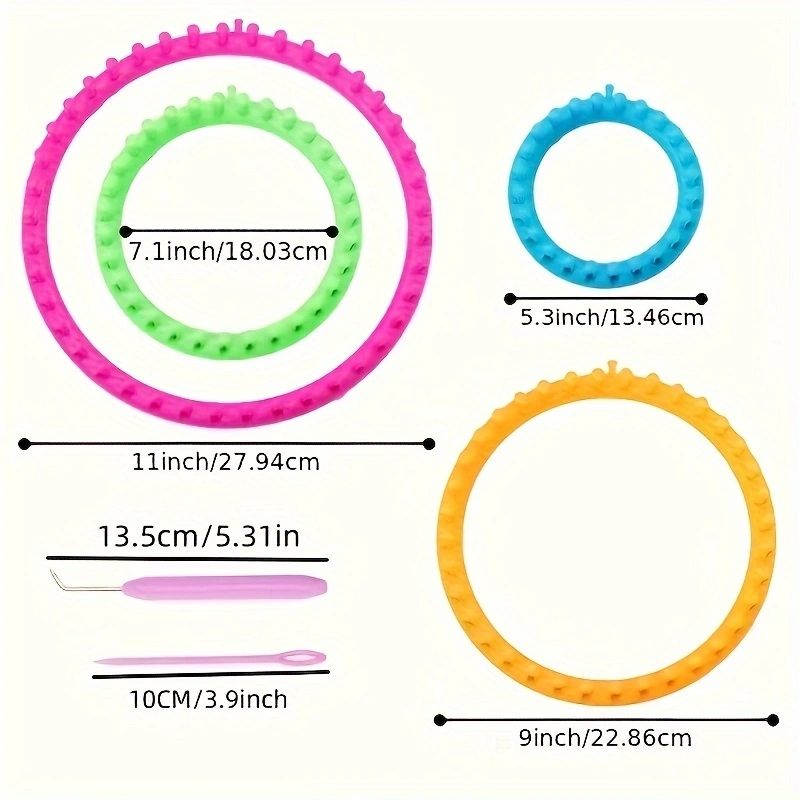 4 Size Round Plastic Scarf Kni - Pom Pom Maker Tool avaliação e preço