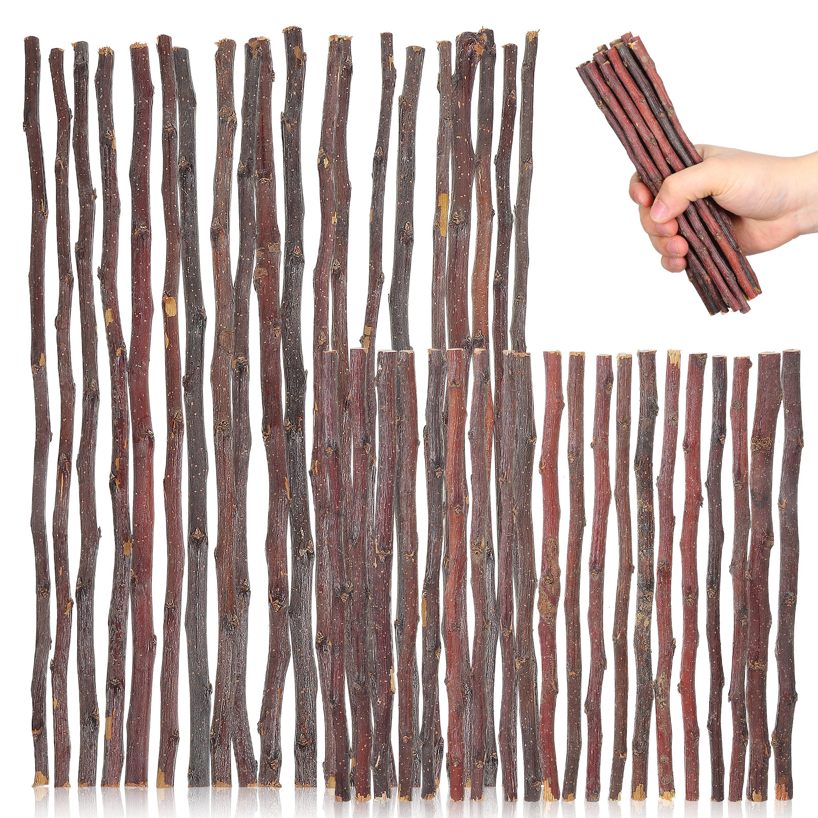 40Pcs DIY Wooden Sticks Natura - Embellish Craft avaliação e preço
