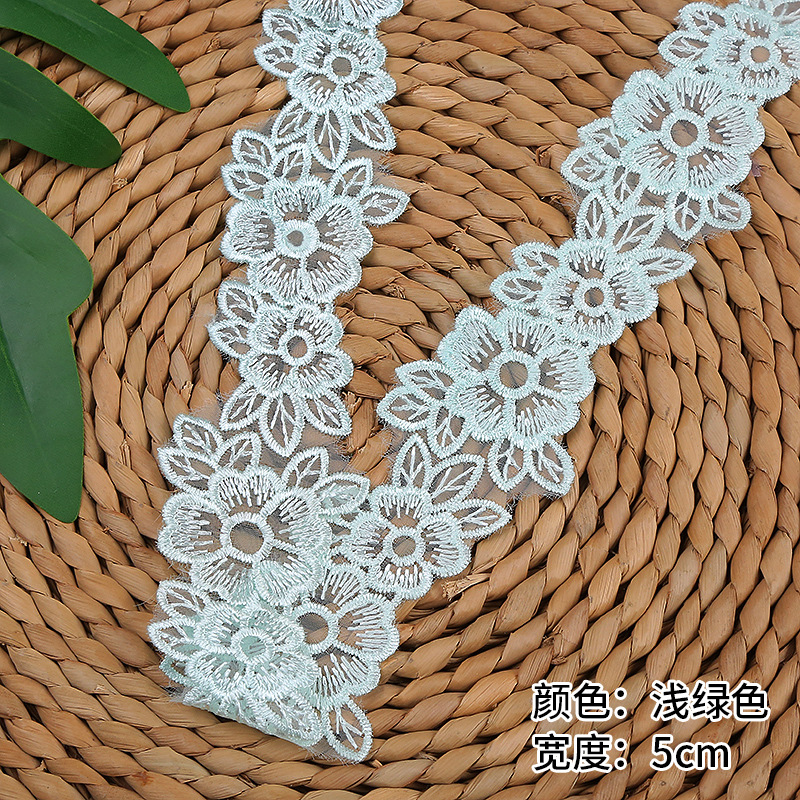 5CM Width Embroidered Organza  - Lace Ribbon Trim avaliação e preço