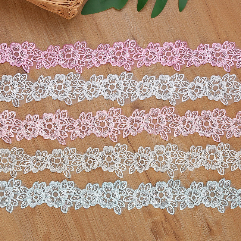 5CM Width Embroidered Organza  - Lace Ribbon Trim avaliação e preço