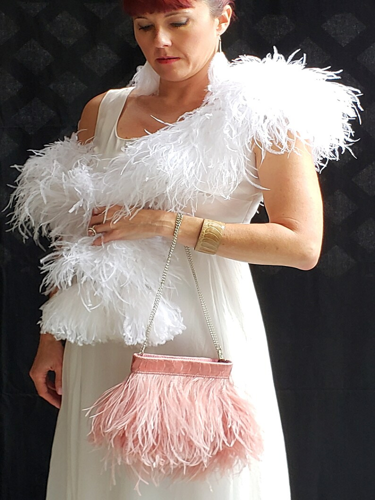 1Ply Ostrich feather boa 13-15 - Feather Trim Marabou avaliação e preço