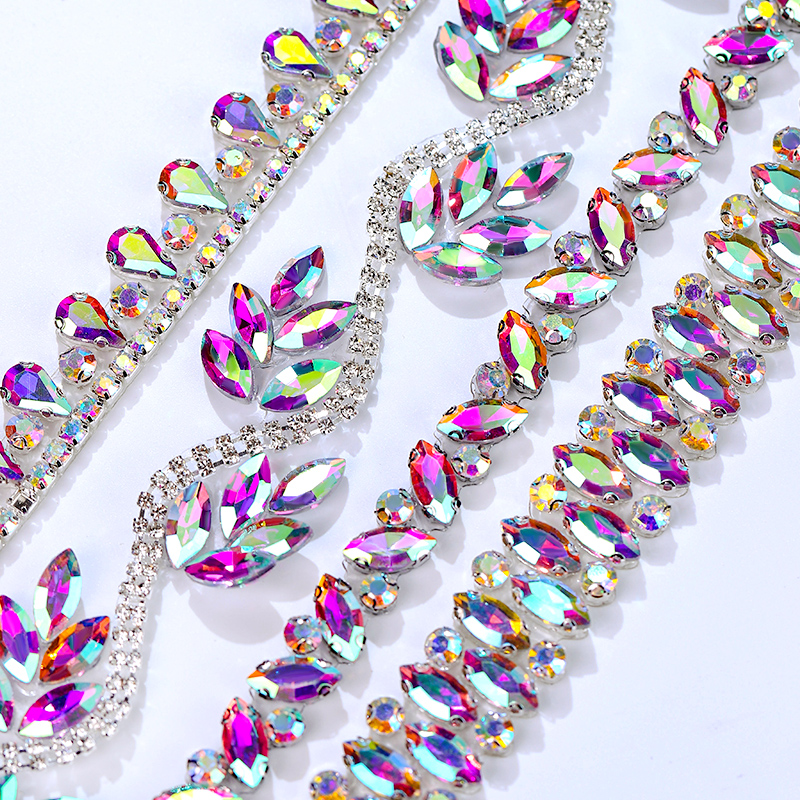 QIAO Rhinestone Trim Crystal A - Crystal Mesh Fabric avaliação e preço