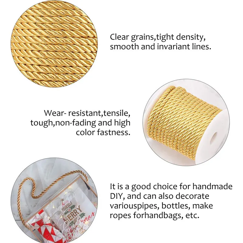 5mm 100yards Twisted Cord Rope - Cord Trim Twisted avaliação e preço