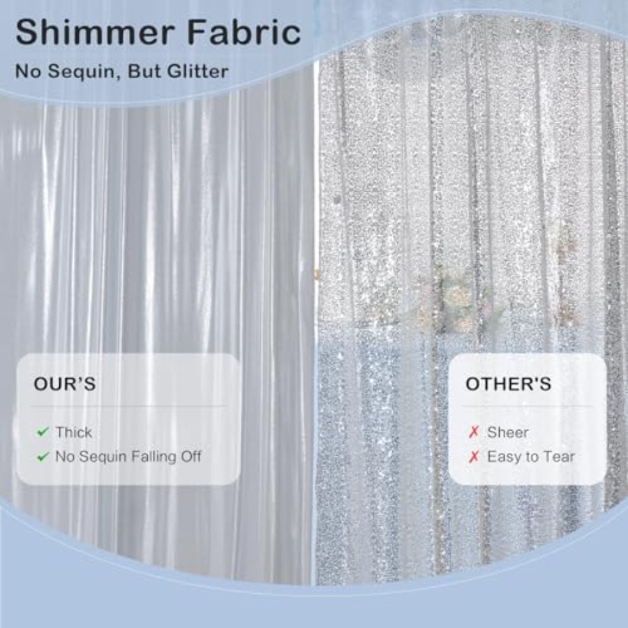 Parties and weddings: silver s - Sequin Fabric Panel avaliação e preço