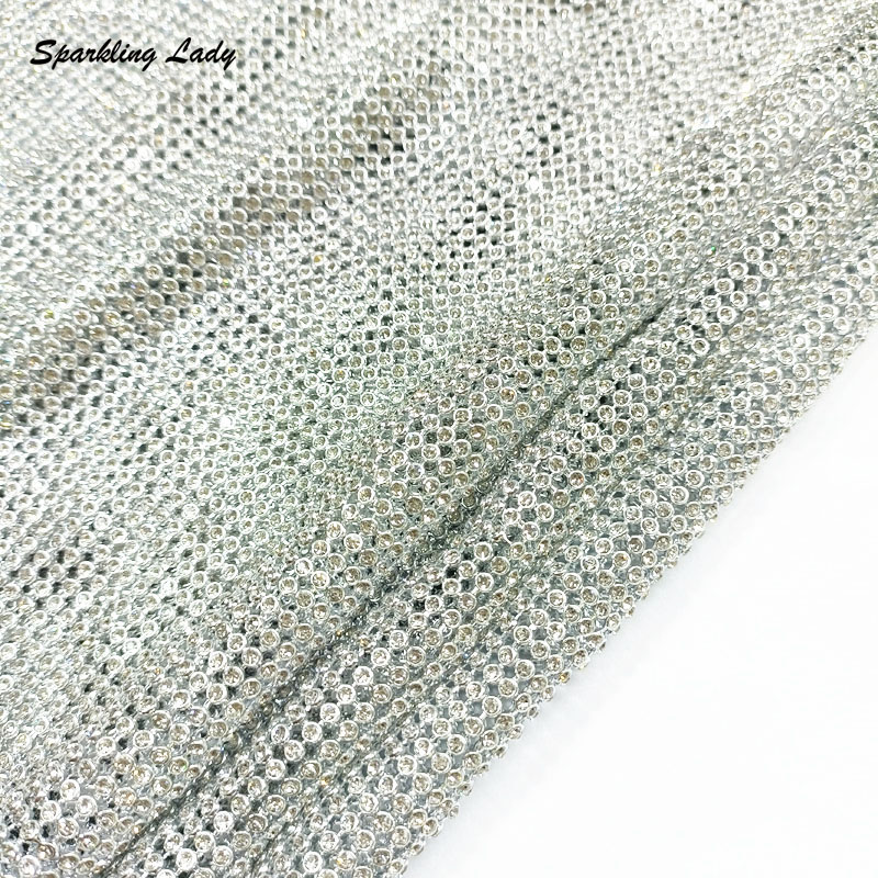 3MM Fashion Metal Rhinestone F - Crystal Mesh Fabric avaliação e preço