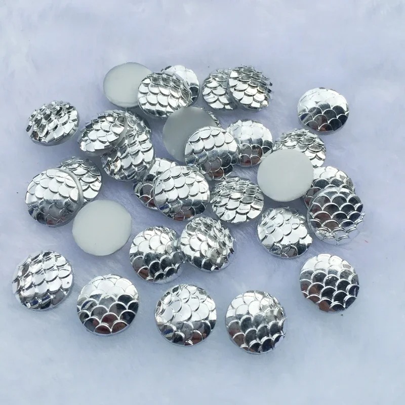 80pcs 12mm Mermaid Fish Scale  - Embellishment Glue Craft avaliação e preço
