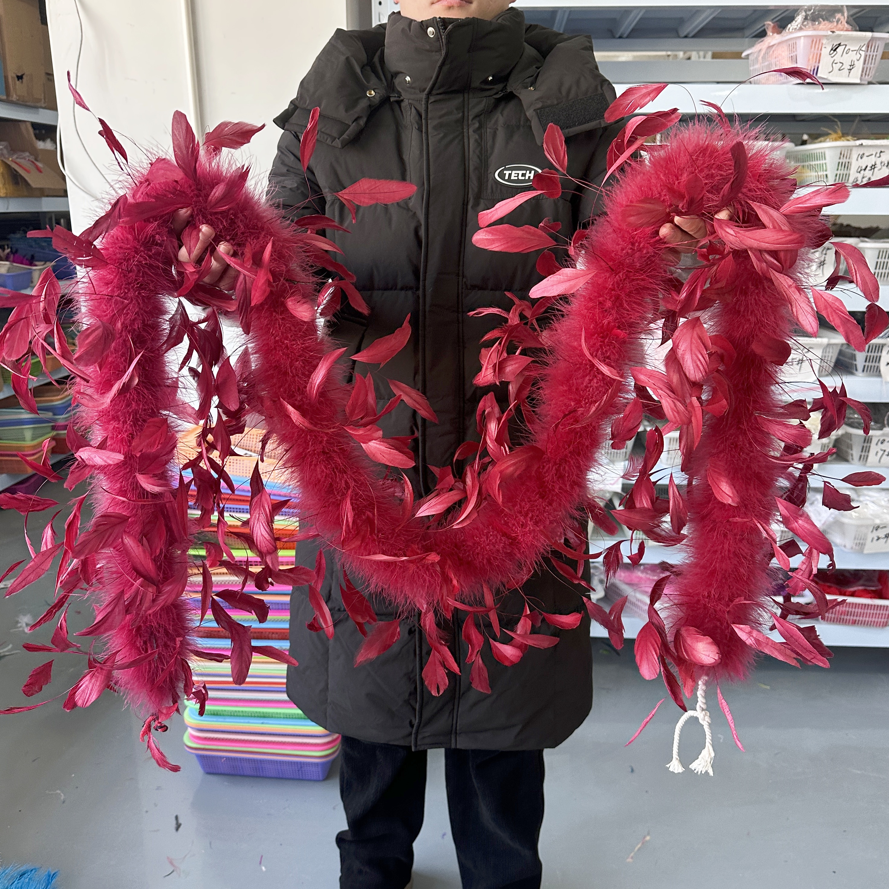 2Meter Burgundy Turkey Marabou - Feather Trim Marabou avaliação e preço