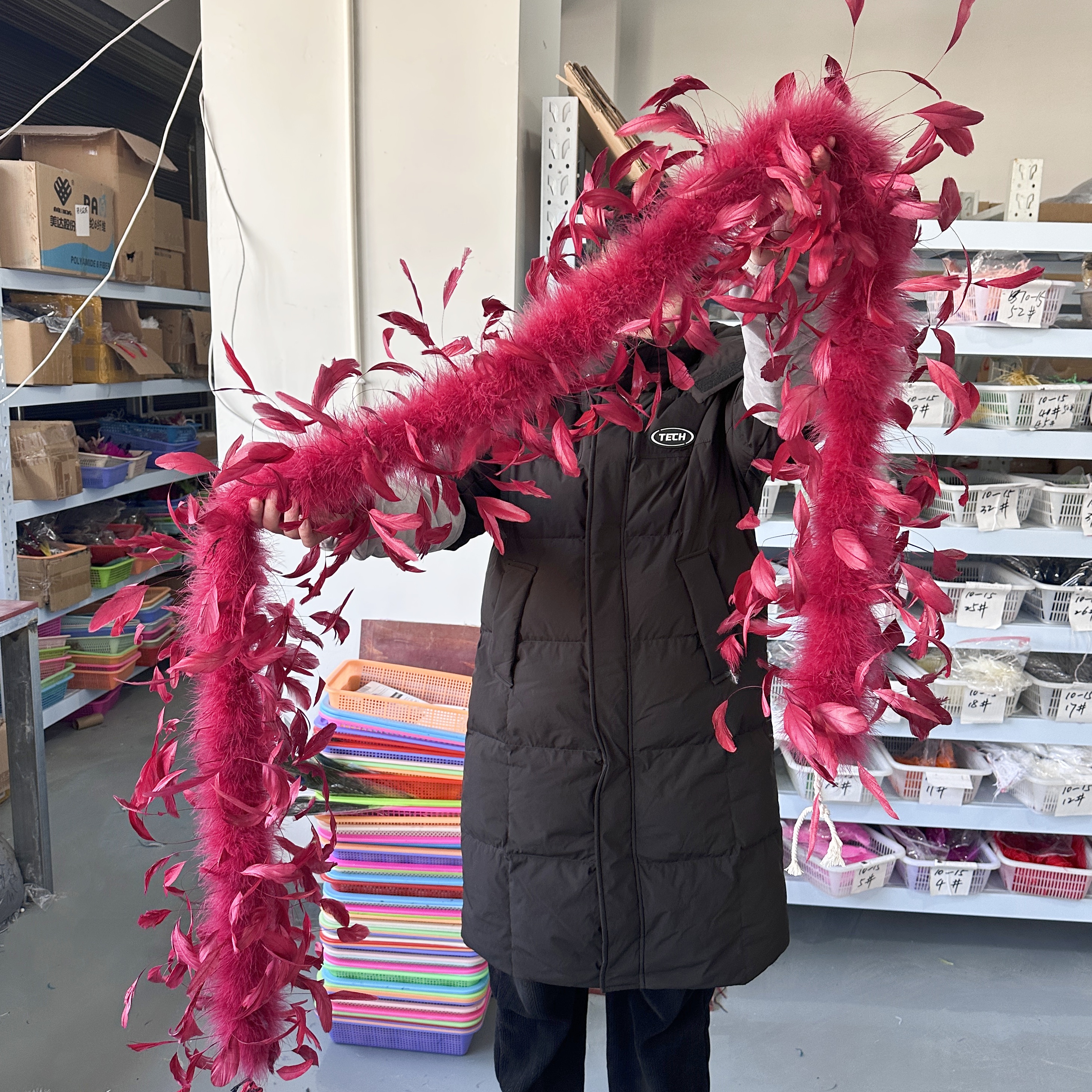 2Meter Burgundy Turkey Marabou - Feather Trim Marabou avaliação e preço