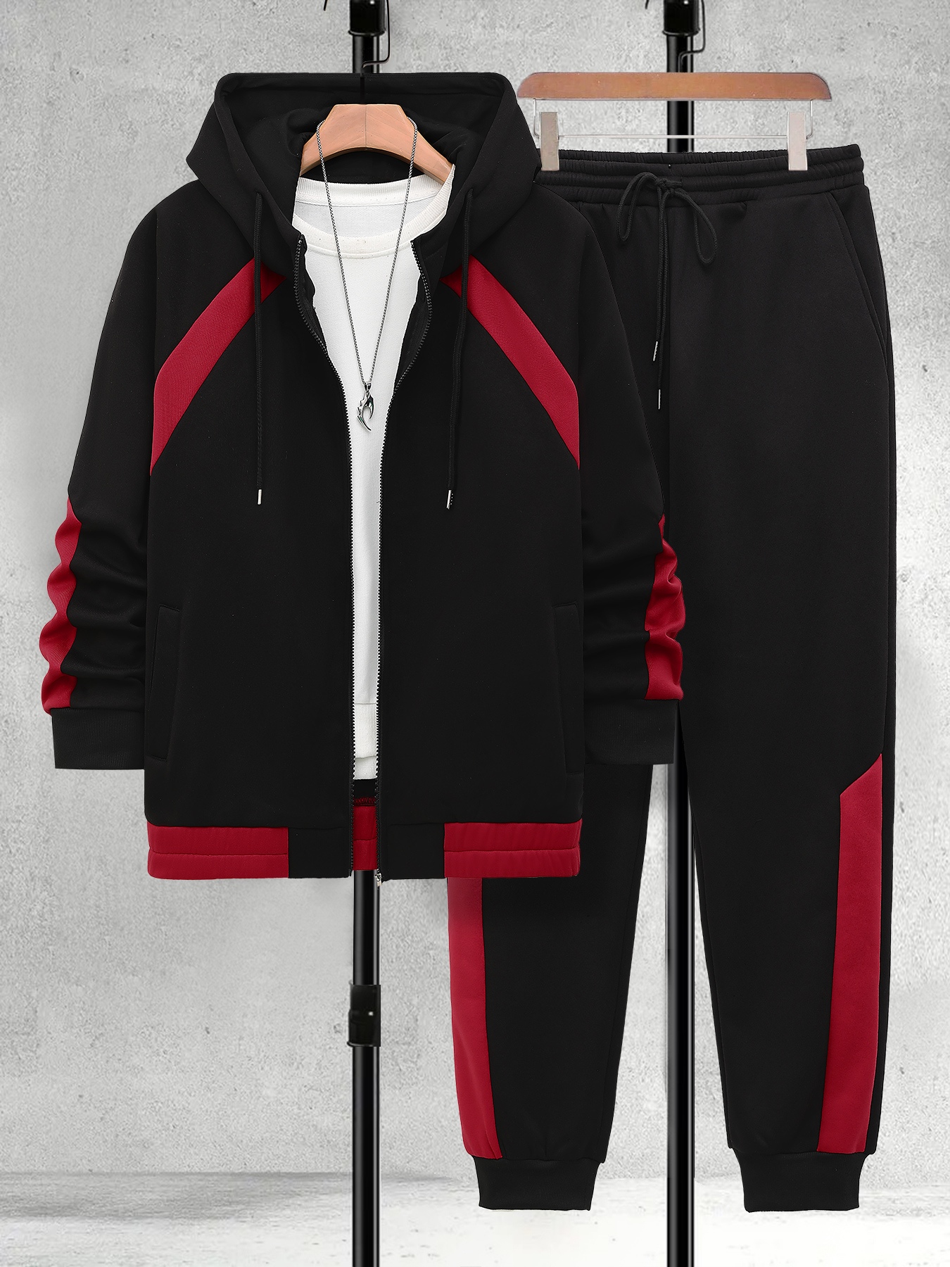 Men's Plus Size Black & Red Co - Embellish Knit avaliação e preço