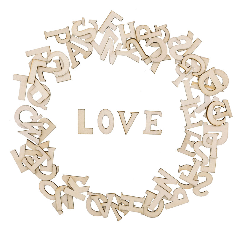 100pcs Letters Wooden Alphabet - Embellish Craft avaliação e preço