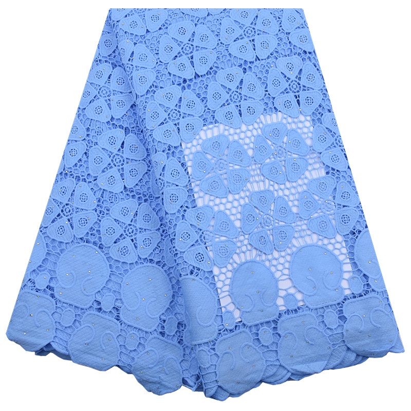 African Guipure Lace Fabric Wi - Crystal Mesh Fabric avaliação e preço