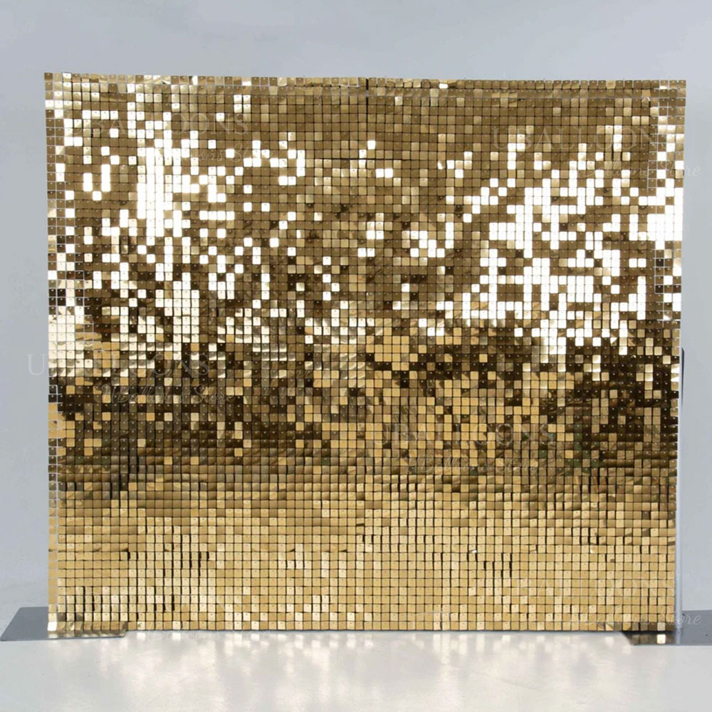 Champagne Gold Shimmer Backdro - Sequin Fabric Panel avaliação e preço