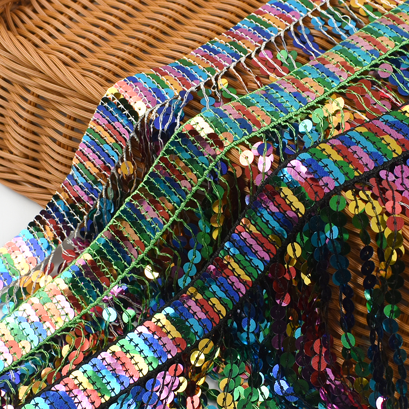 5/10Yards Sequin Fringe Tassel - Beaded Trim Fringe avaliação e preço