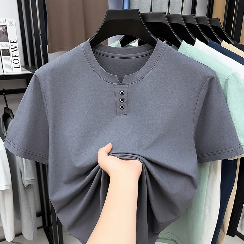 Mens Casual Henley Neck T Shir - Embellish Knit avaliação e preço