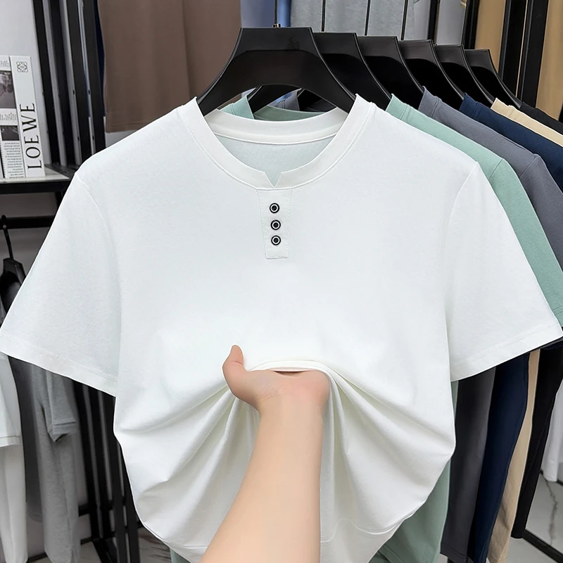 Mens Casual Henley Neck T Shir - Embellish Knit avaliação e preço