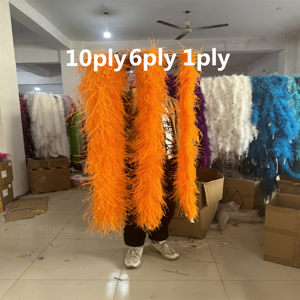 Natural Ostrich feather boa 1  - Feather Trim Marabou avaliação e preço