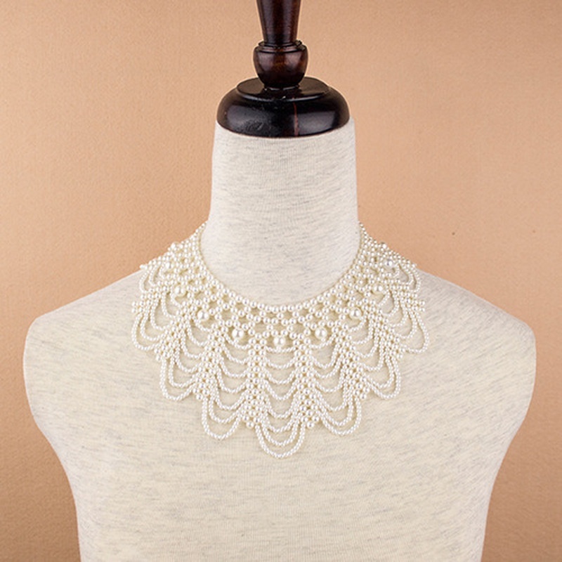 New Pearl Beaded Lace Trim Col - Beaded Trim Fringe avaliação e preço