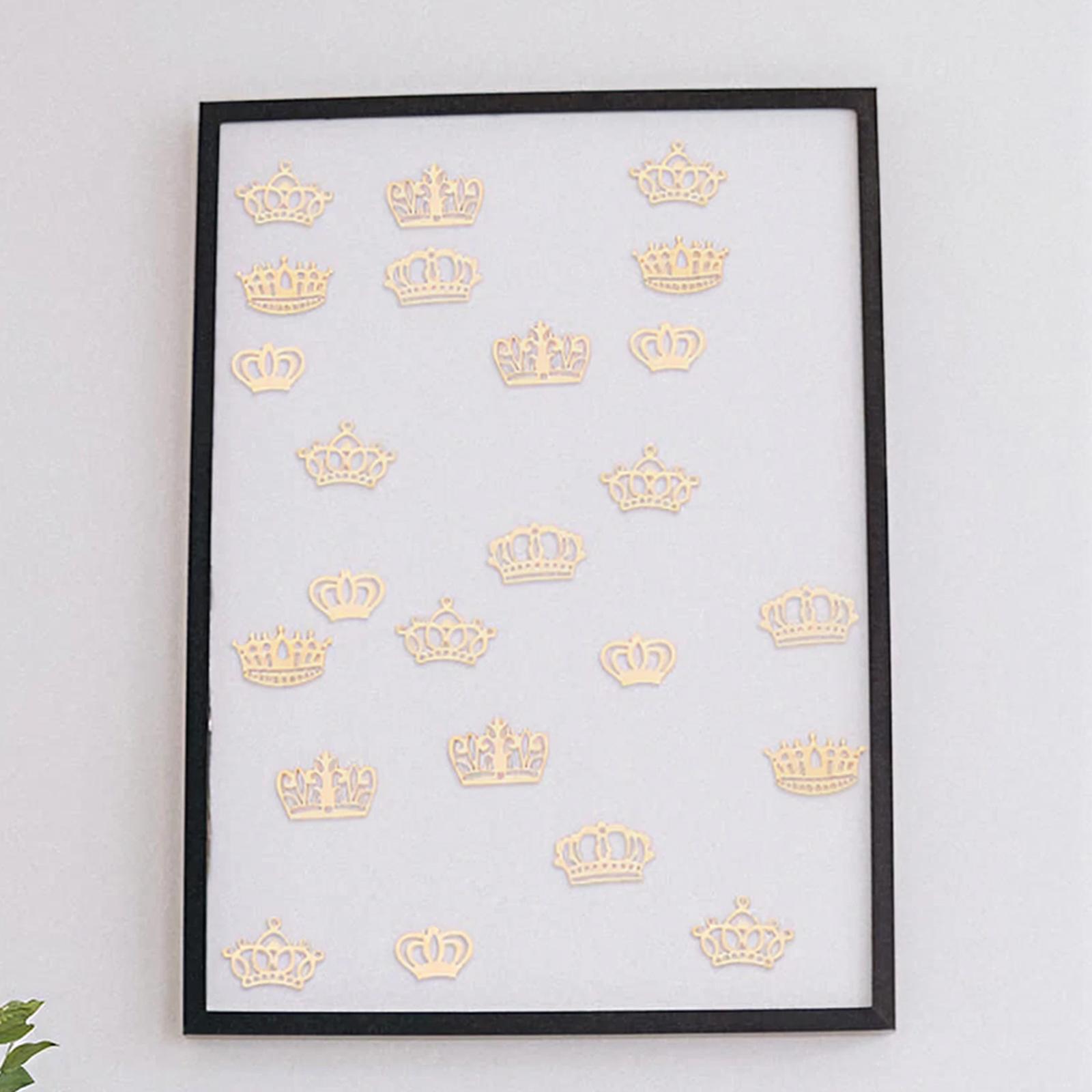 50pcs Crown Wooden Pieces Baby - Embellish Craft avaliação e preço