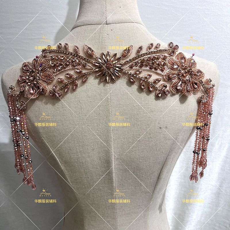 Hand Beaded Fringe Trim with P - Beaded Trim Fringe avaliação e preço