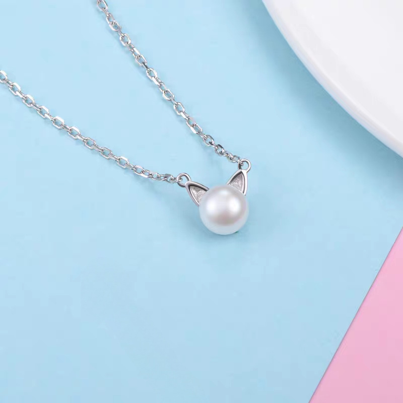Fashion 925 Sterling Silver Je - Pearl Trim Chain avaliação e preço