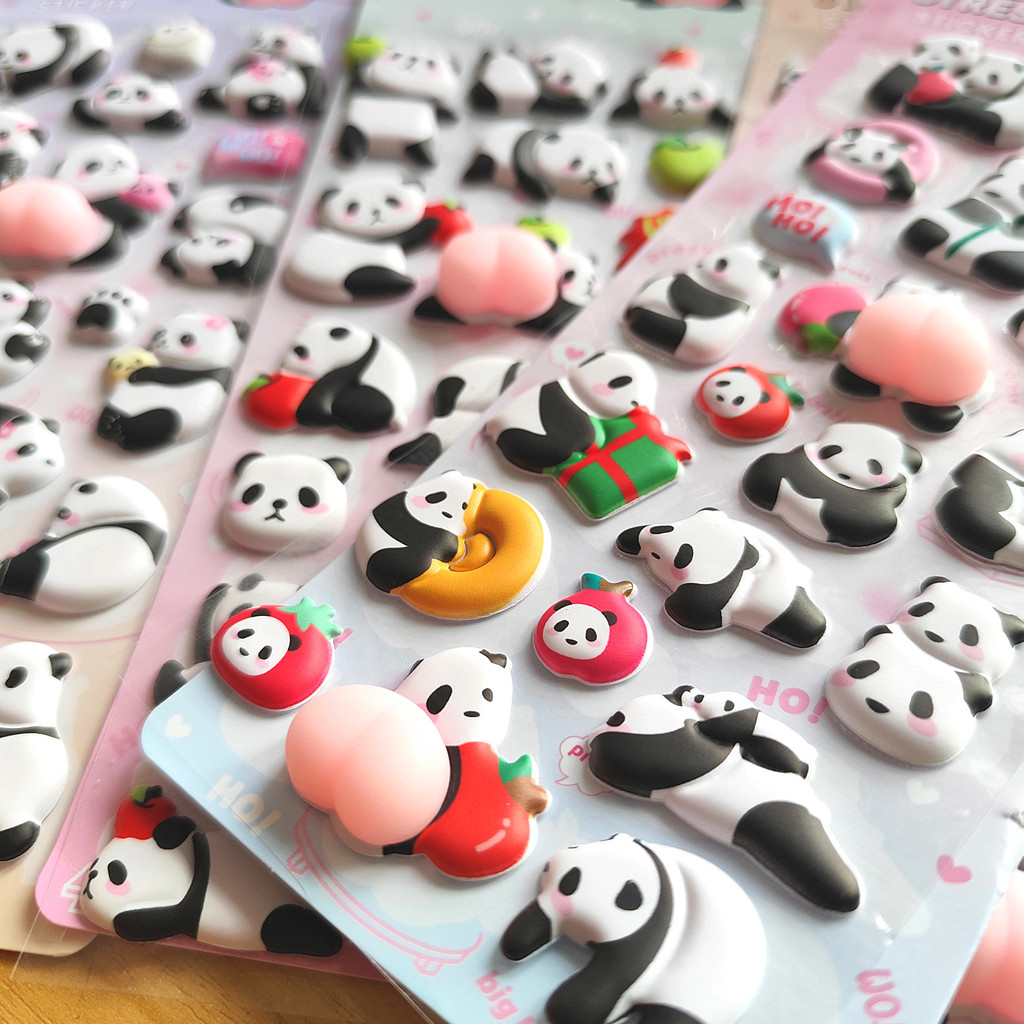 4-Piece Cute Panda Stress Reli - Craft Embellishment World avaliação e preço