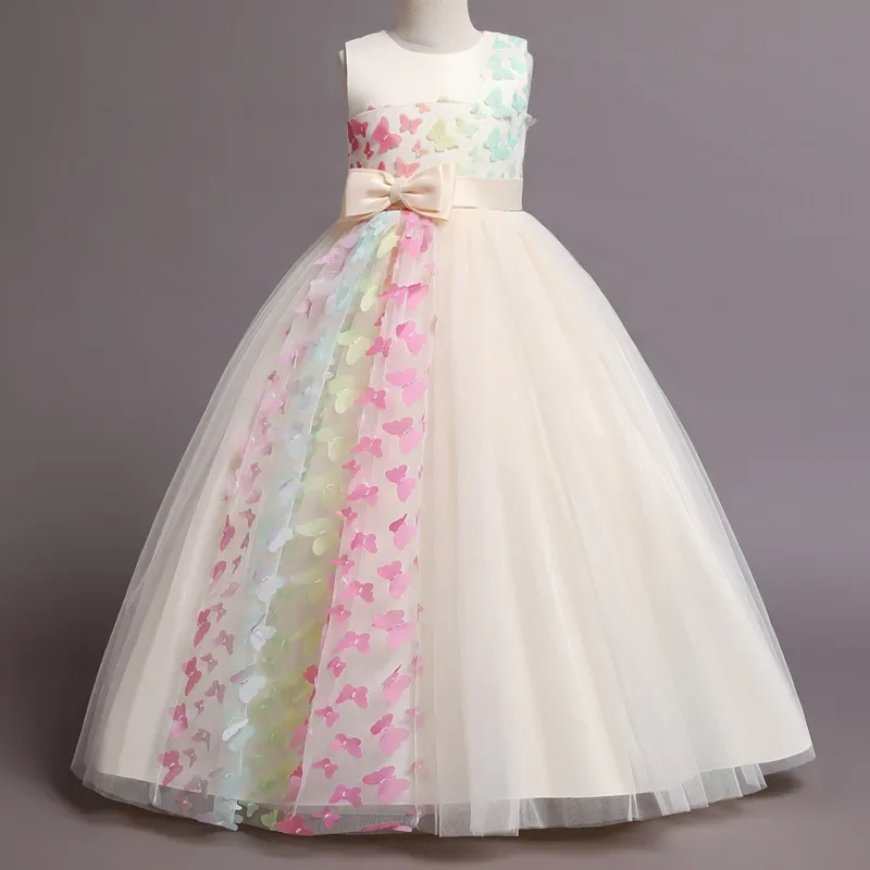 Fashion Bow Flower Girl Dresse - Lace Ribbon Trim avaliação e preço