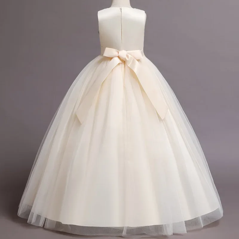 Fashion Bow Flower Girl Dresse - Lace Ribbon Trim avaliação e preço