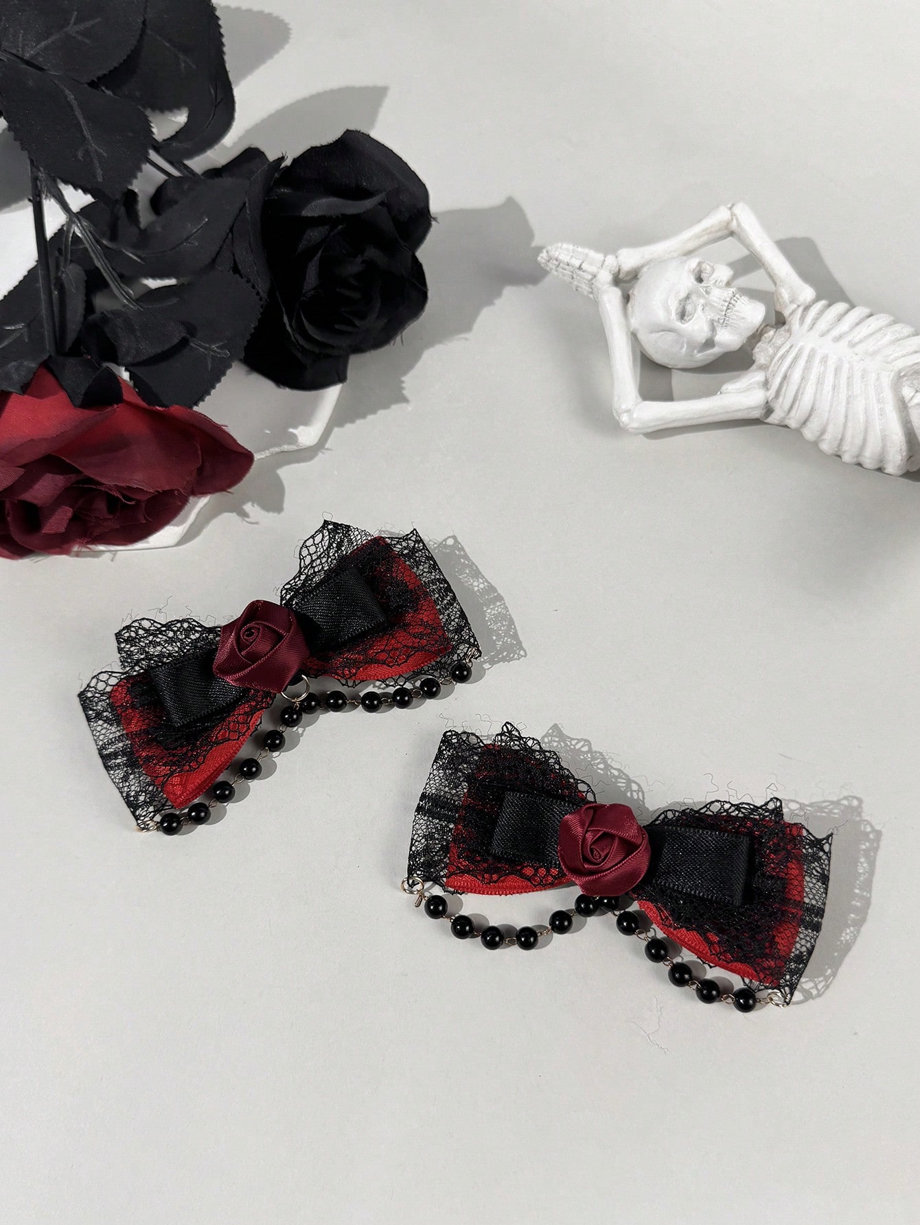2-piece Gothic style lace ribb - Lace Ribbon Trim avaliação e preço