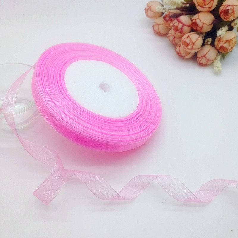 50 Yards 10/20/25mm Width Spoo - Organza Ribbon Spool avaliação e preço