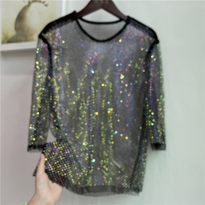 ColorShiny Diamonds  Electric  - Crystal Mesh Fabric avaliação e preço