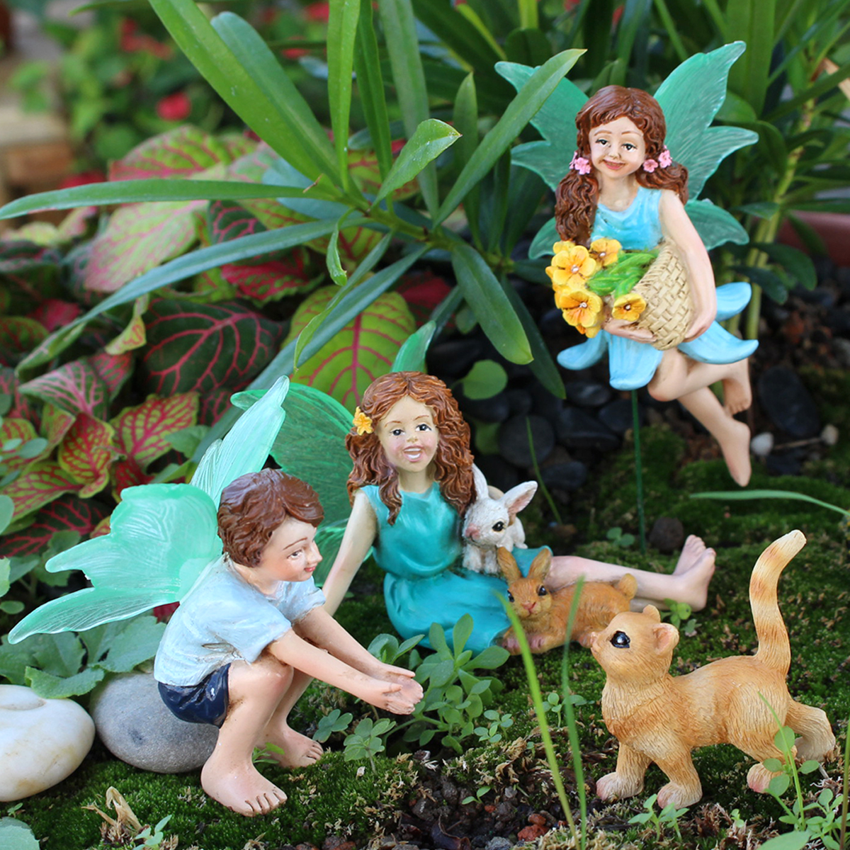 4pc Flower Fairy and Animal Pa - Embellishment Crafts avaliação e preço