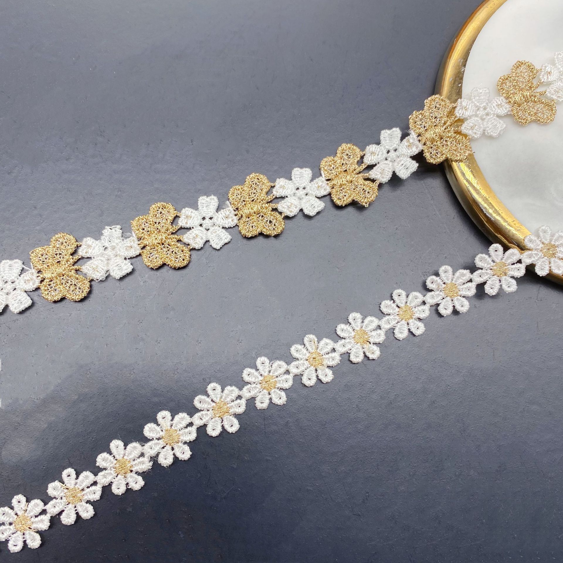 Hollow Embroidery Two-color Sm - Lace Ribbon Trim avaliação e preço