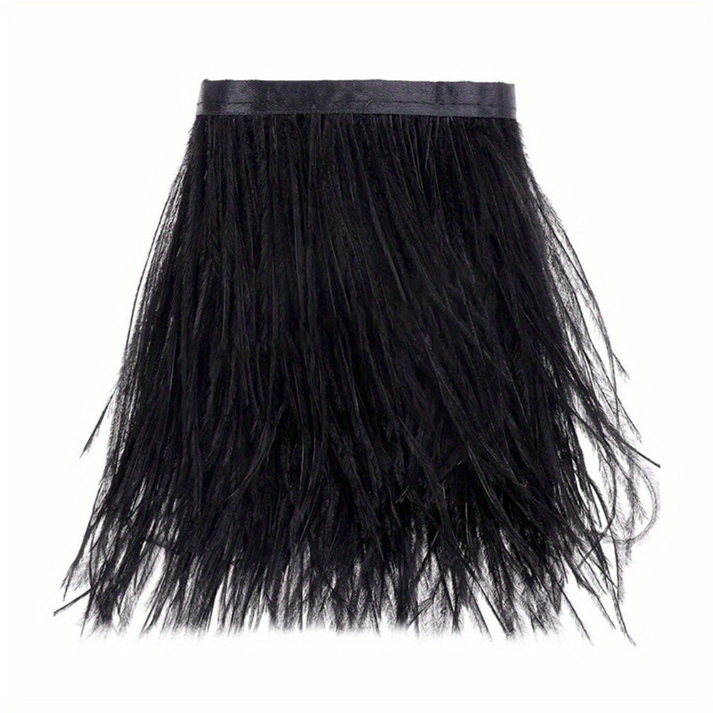 1M 8-10cm Black Ostrich Feathe - Feather Trim Marabou avaliação e preço