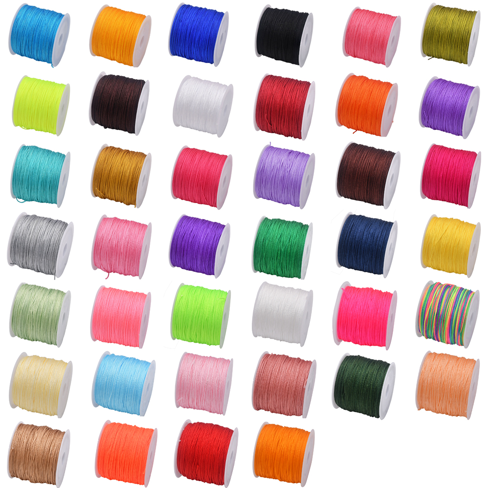 50Yds 0.8mm Crafts Nylon Cord  - Beaded Trim Fringe avaliação e preço